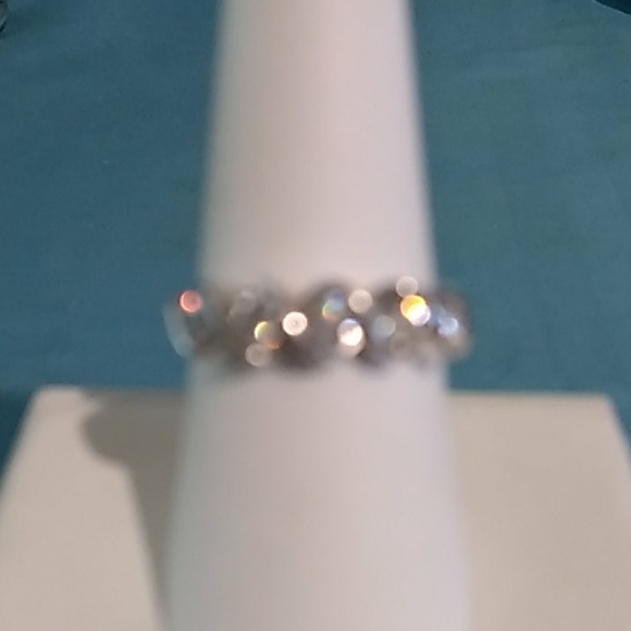 Sterling Silver 5-Stone Moissanite Ring - Picture 4 of 7